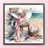Beach Chair Flower Hat-11CT Stamped Cross Stitch 40*40cm/15.75*15.75in