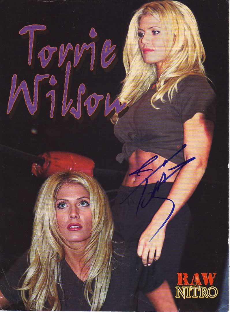 WWE WWF TORRIE WILSON SEXY AUTOGRAPHED HAND SIGNED 8X10 Photo Poster painting WRESTLING PICTURE