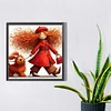 Girl & Dog-Full Square Diamond Painting(35x35cm)