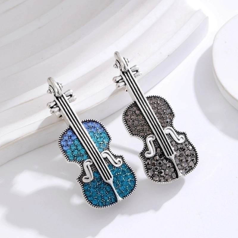 Casual Minimalist Human Animal Cello Alloy Inlay Rhinestones Unisex Brooches