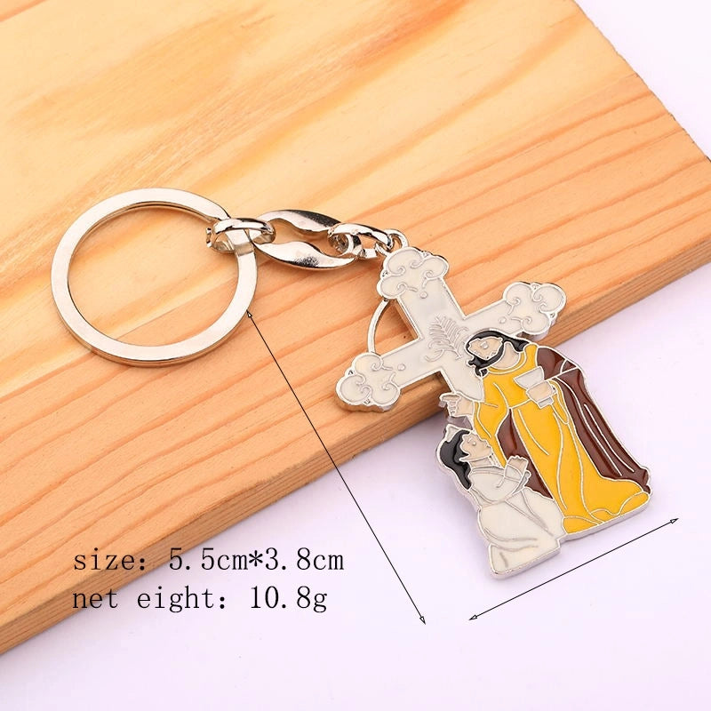 Cute Human Cross Alloy Plating Bag Pendant Keychain
