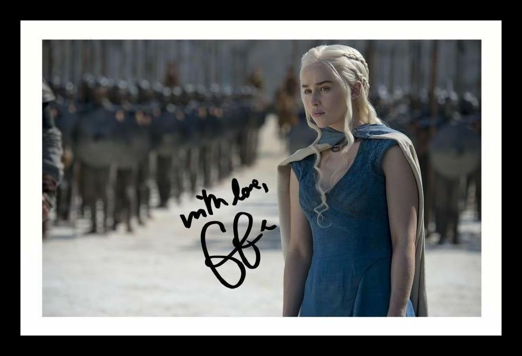 Emilia Clarke - Game Of Thrones Autograph Signed & Framed Photo Poster painting 6