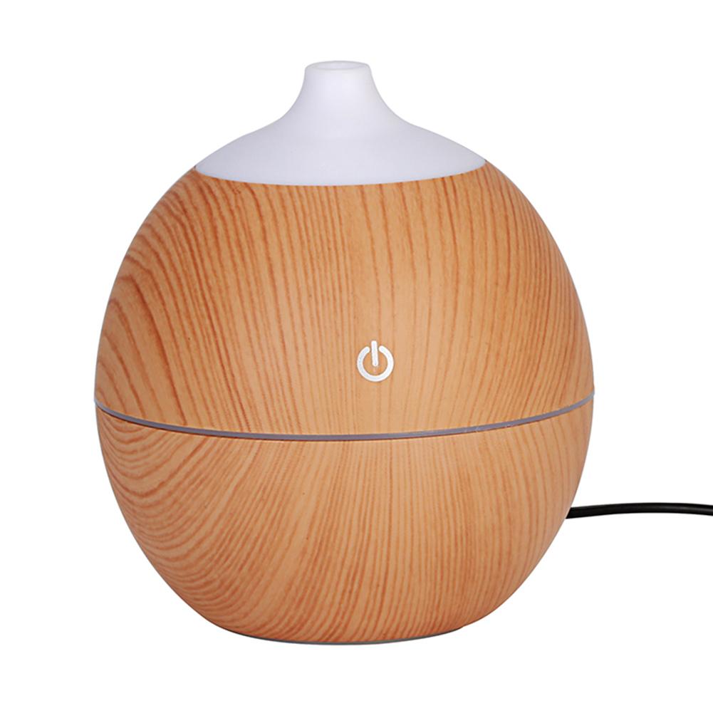 

7 Color Led Usb Wood Grain Ultrasonic Air Humidifier Diffuser, Light brown, 501 Original