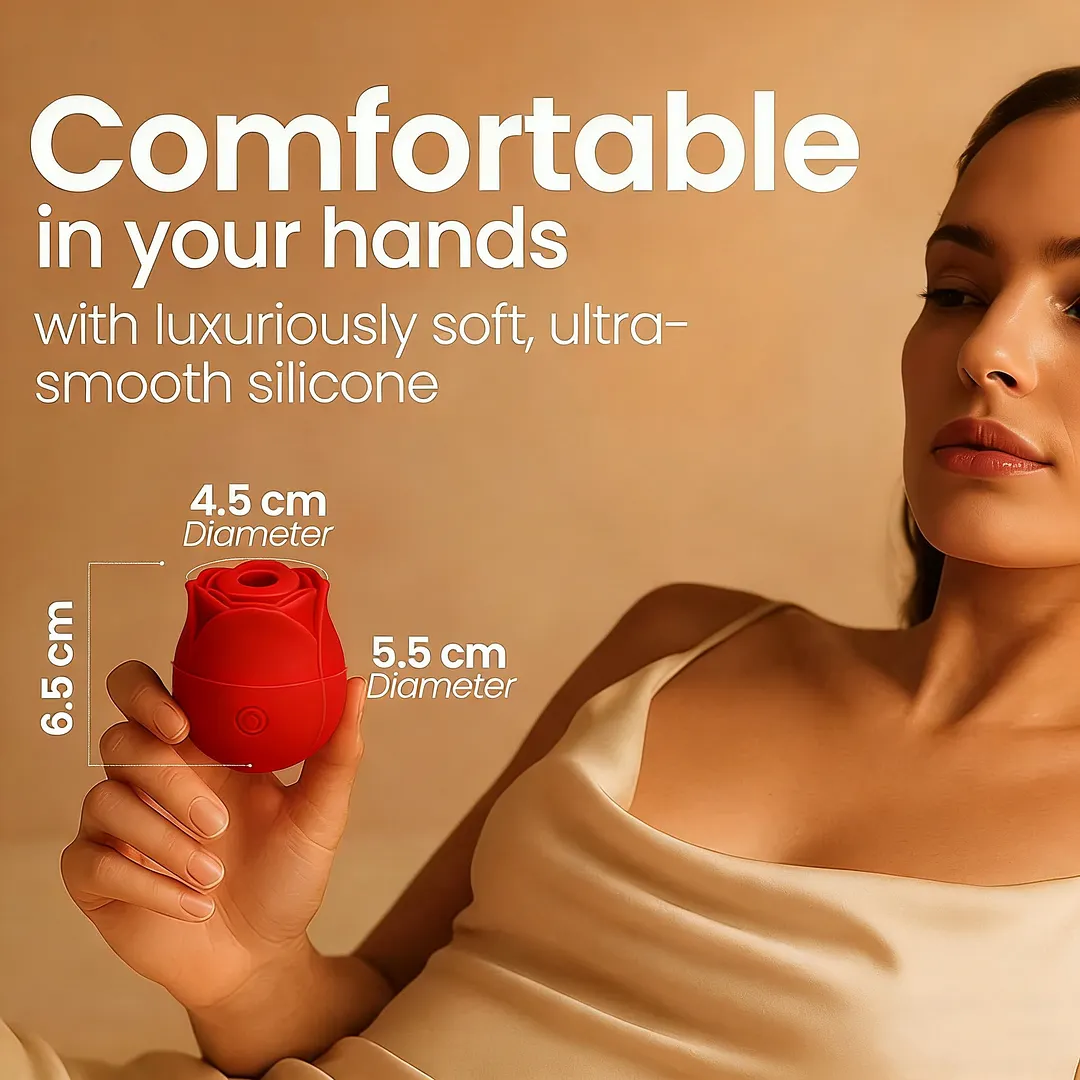 Silica Gel Rose Toy Suction Clit Stimulator&reg; (Red)