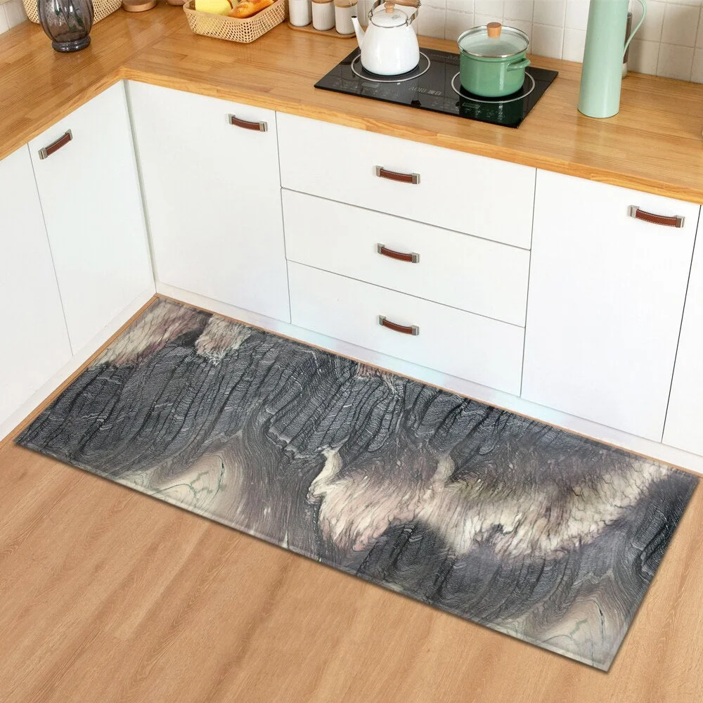 Marble Home Entrance Doormat Kitchen Rug Hallway Bath Anti-Slip Floor Mats Bedroom Bedside Balcony Living Room Decoration Carpet