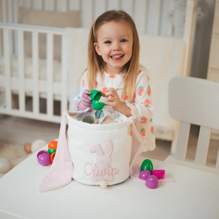 Personalized Fabric Easter Basket|DYEaster02