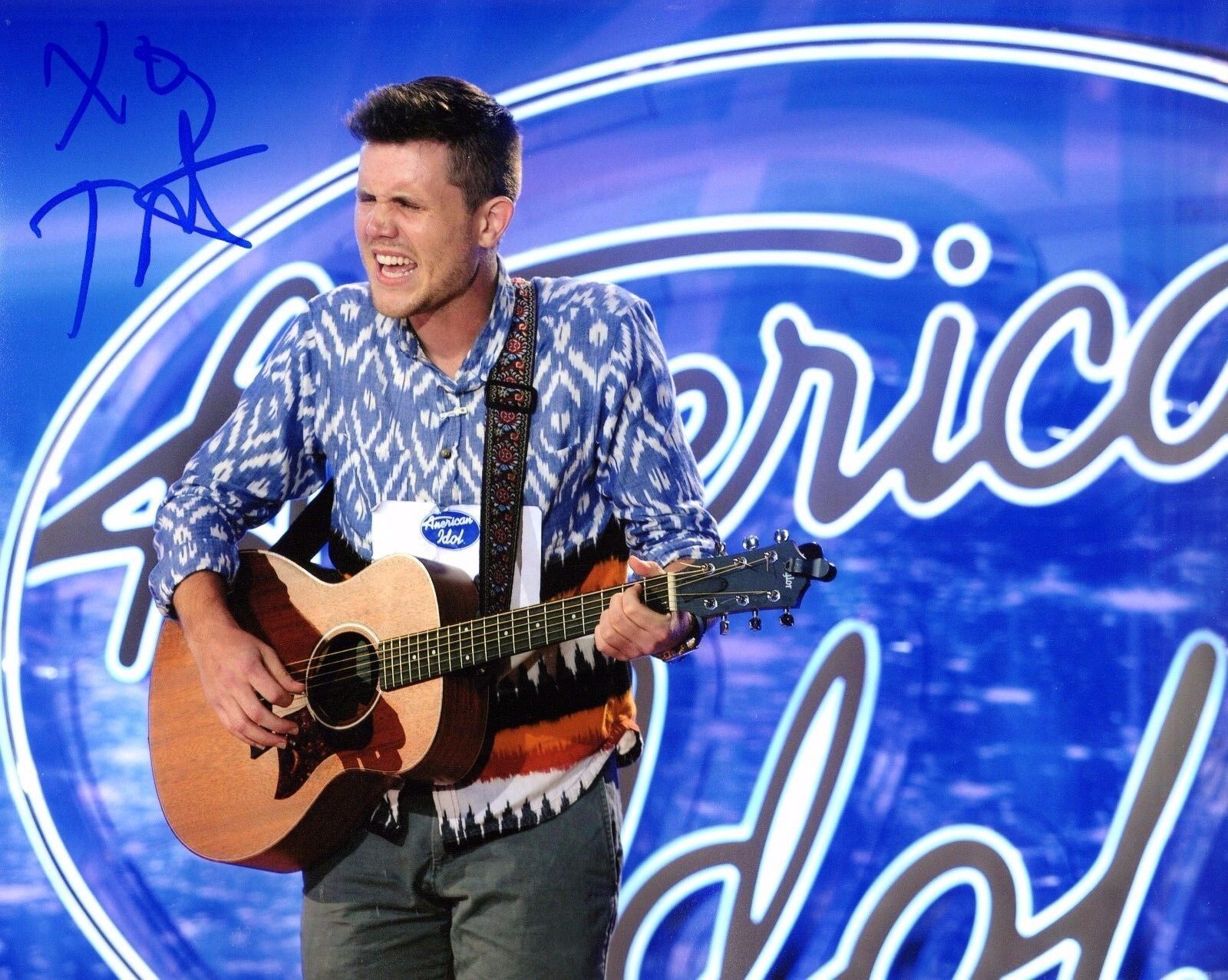 GFA Last American Idol * TRENT HARMON * Signed Autograph 8x10 Photo Poster painting PROOFAD3 COA