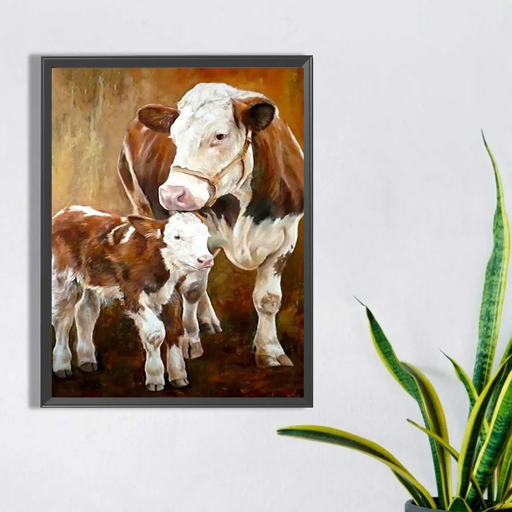 Partial AB Diamond Painting - Full Square Drill - Cow(Canvas|35*45cm)