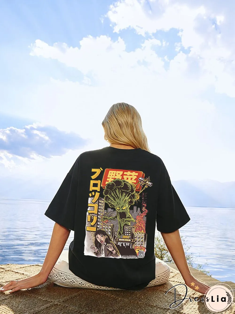 Female Shirt-Funny Monster Invades City!