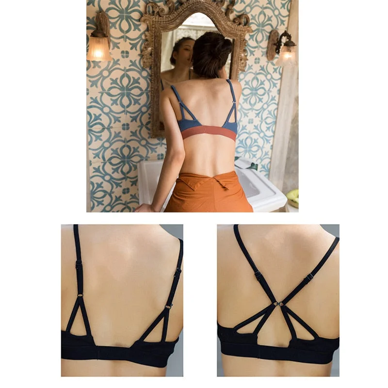 Cotton Bra Candy Color Women's Underwear Seamless Wireless Beauty Back Brassiere Soft Comfortable Female Intimate Lingerie