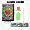  Mandala 5D DIY Diamond Art Painting Notebook Kit 50 Pages A5 Rhinestone Art Painting Notebook Kit for Adults Beginners Holiday Birthday Gift