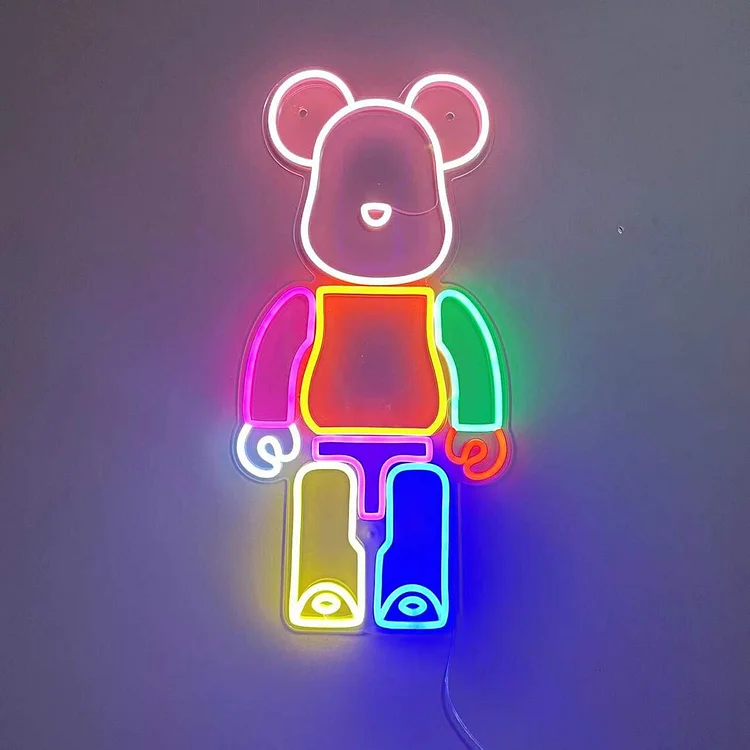 Animal Neon Sign Anime Neon Sign Bear Brick Custom Street Fashion Neon Home Decor