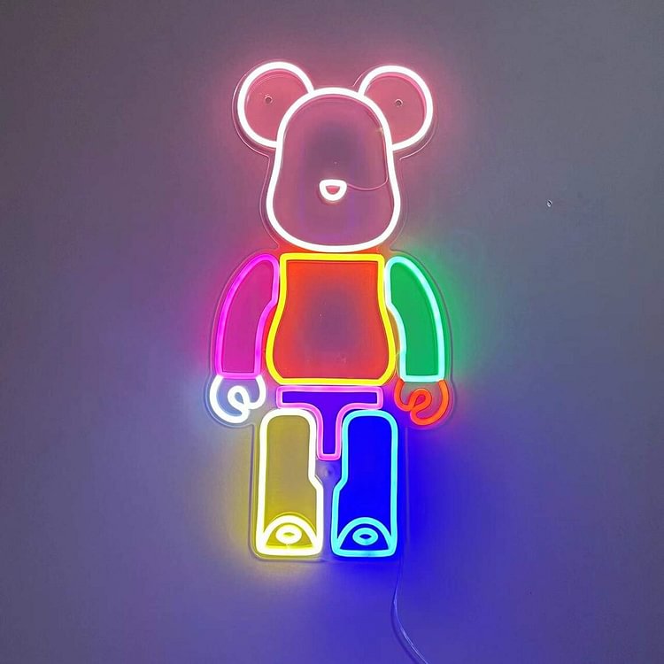 Animal Neon Sign Anime Neon Sign Bear Brick Custom Street Fashion Neon Home Decor