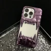 Tiger Teeth wrinkled shiny electroplated mobile phone case anti-fall shockproof hollow heat dissipation protective cover suitable for iPhone