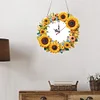 DIY Sunflowers Diamond Clock Art Pendant Home Wall Decoration Crafts