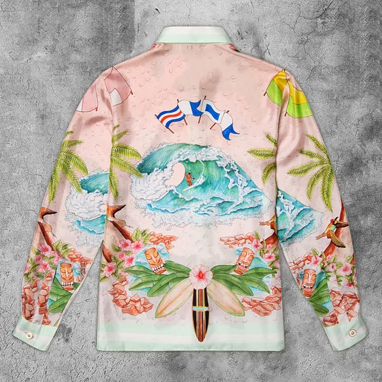 Loveciss®/ Literary Retro Street Printed Casual Long Sleeve Shirts