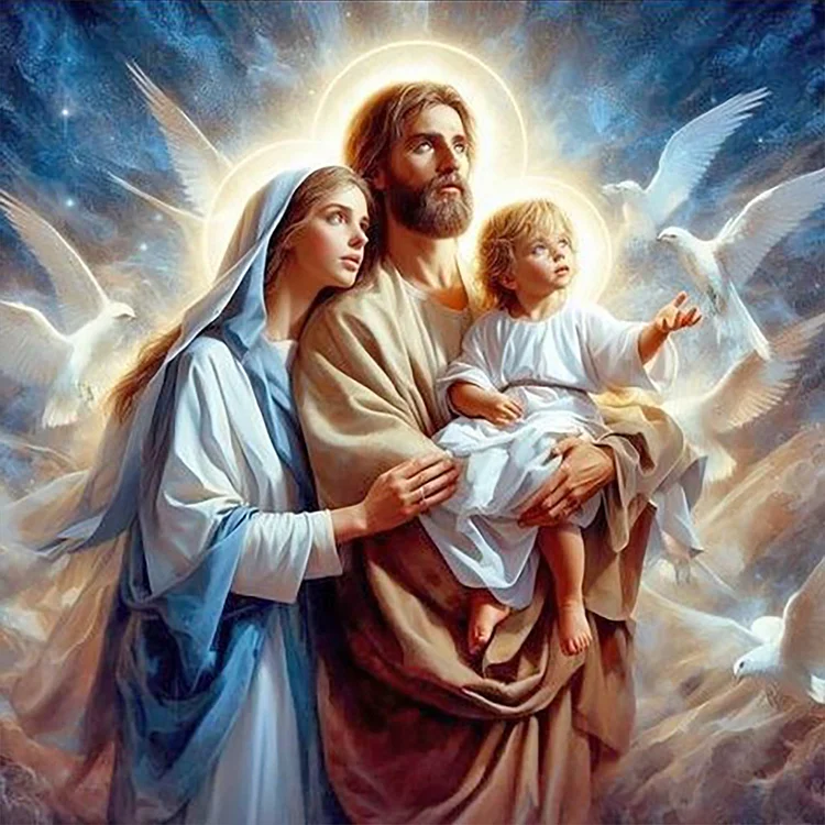 Jesus Family - Full Round Drill Diamond Painting - 30*30CM(Canvas)