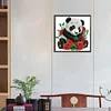 Panda avec rose-peinture diamant en forme spéciale-30 * 30cm