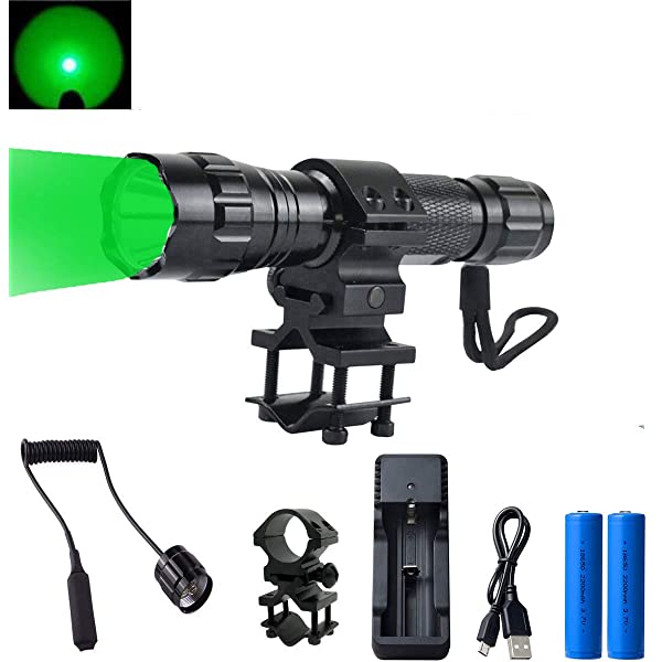 GRACETOP Green Light LED Coyote Hog Pig Varmint Predator Hunting Light