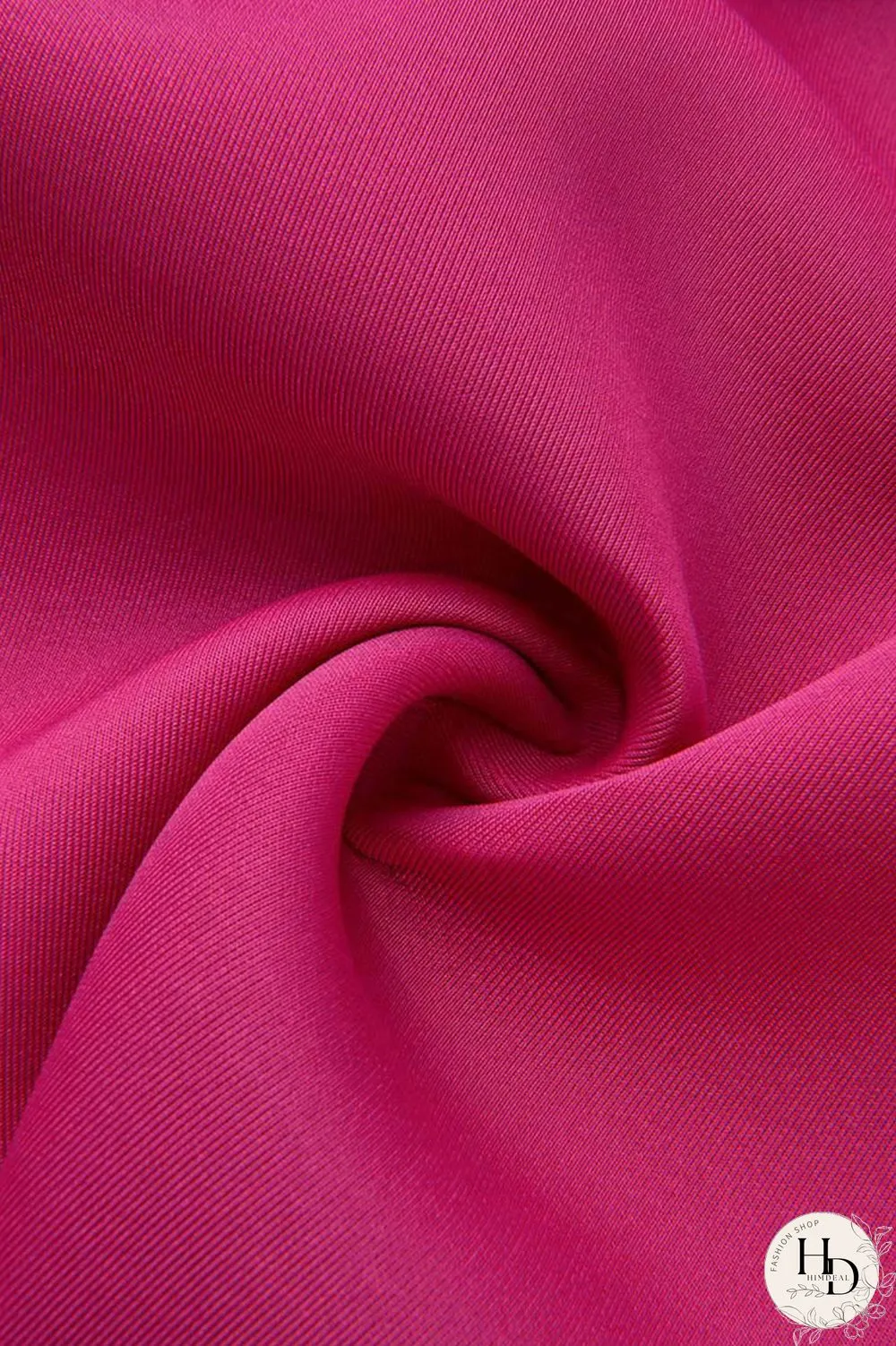 rose red Casual Solid Flounce V Neck Dresses