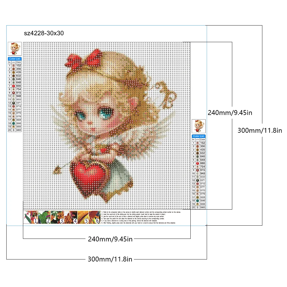 Full Round Diamond Painting 30*30cm - Little Angel