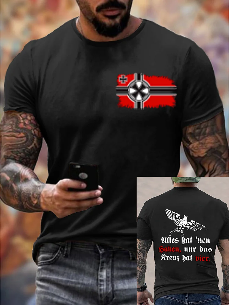 Männer Alles Hut Nen Haken Nur Das Kreuz Hut Vier Bedrucktes Kurzarm T-Shirt