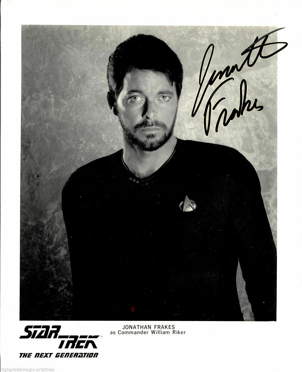 JONATHAN FRAKES (STAR TREK) STUDIO Photo Poster painting SIGNED 8X10 JSA COA #N38992