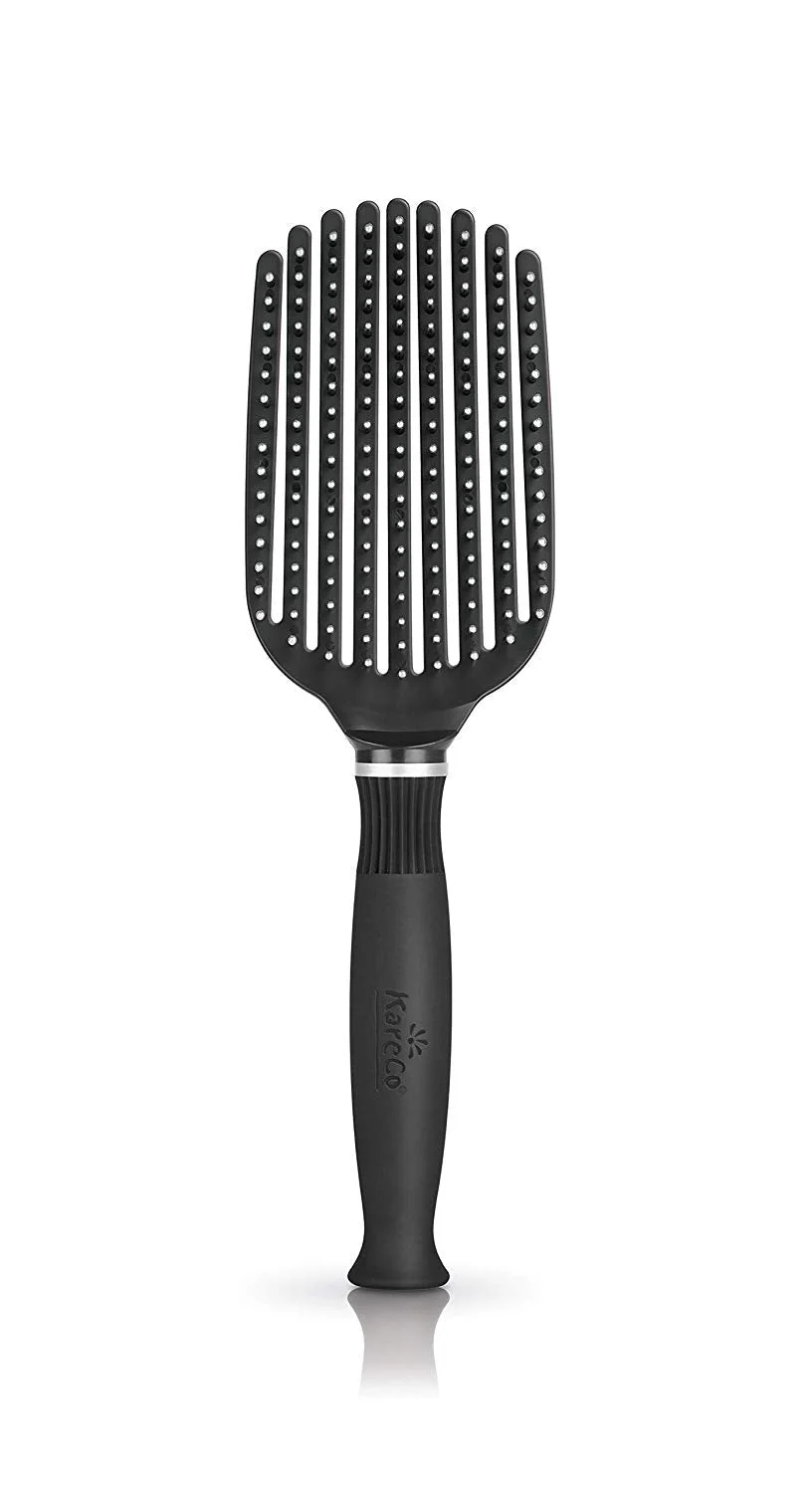 Tangle Buster Brush, Detangler for All Hair Types, Black Color, (9 Fingers)