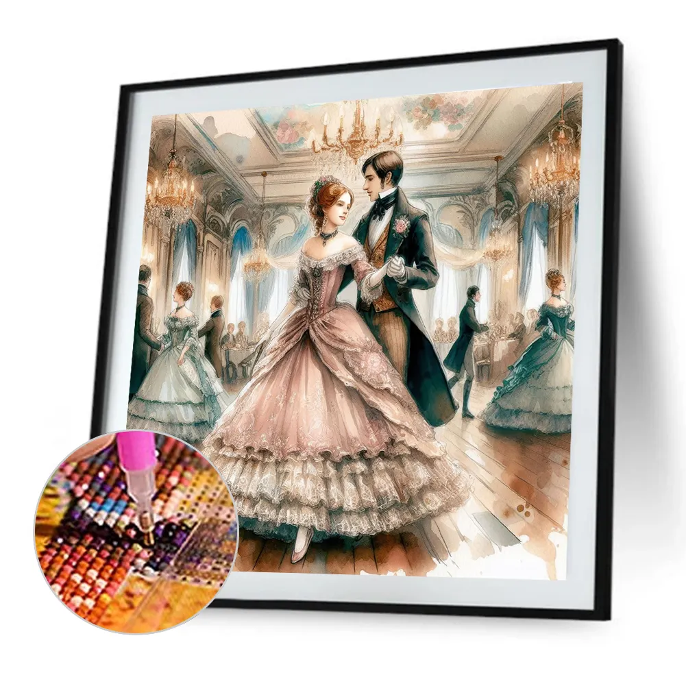 40x40cm Beauty 5D DIY Full Drill Round Diamond Painting Kit for Home ...