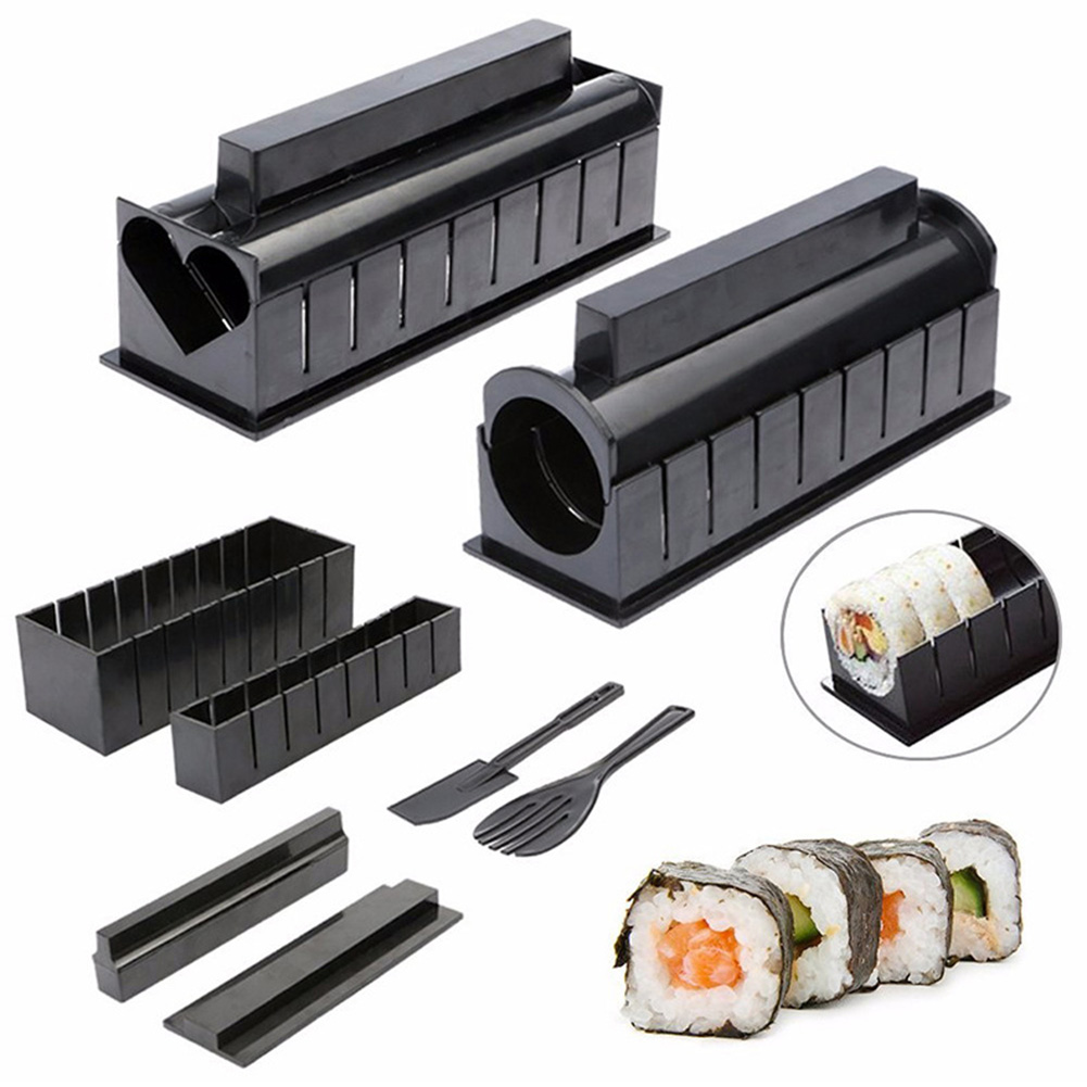 

10pcs DIY Sushi Maker Mold Rice Roller Sushi Making Set Kit Kitchen Tools, 501 Original