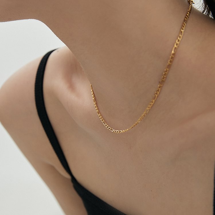 Gold Chain Titanium Steel Pendant Necklace - Modakawa Modakawa