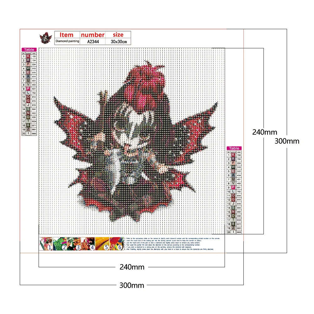 Full Round Diamond Painting 30*30cm - Big Eyes Doll