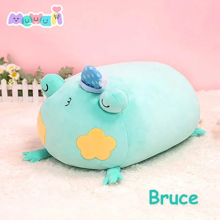 Mewaii® Fluffffy Family Sleepy Frog Stuffed Animal Kawaii Plush Pillow Squishy Toy
