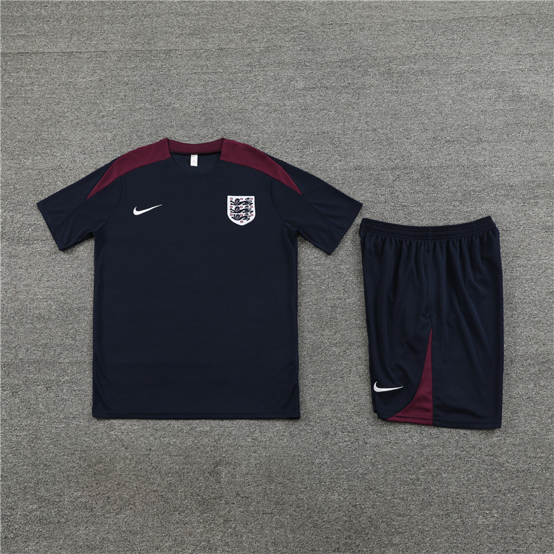 24/25 England Training Kit Short Sleeve Football Jersey Set Thai Quality