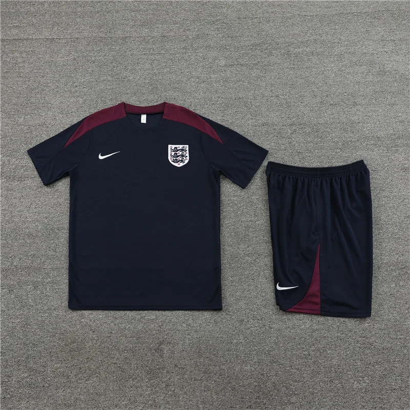 24/25 England Training Kit Short Sleeve Football Jersey Set Thai Quality