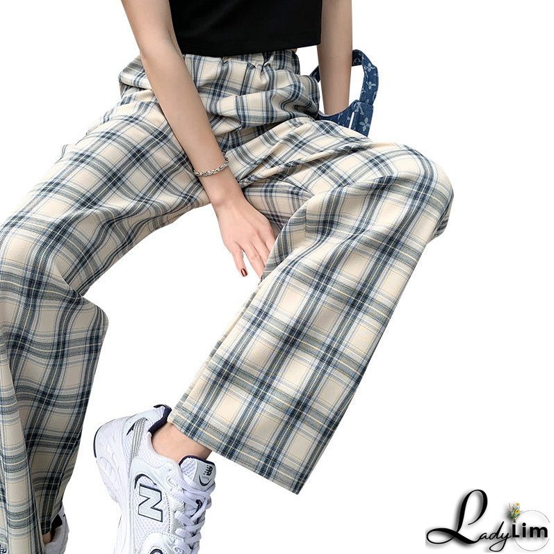Plaid Pants Women's Spring And Autumn Thin