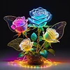Glow-In-The-Dark Rose - Rundbohrer Diamantmalerei - 30*30cm