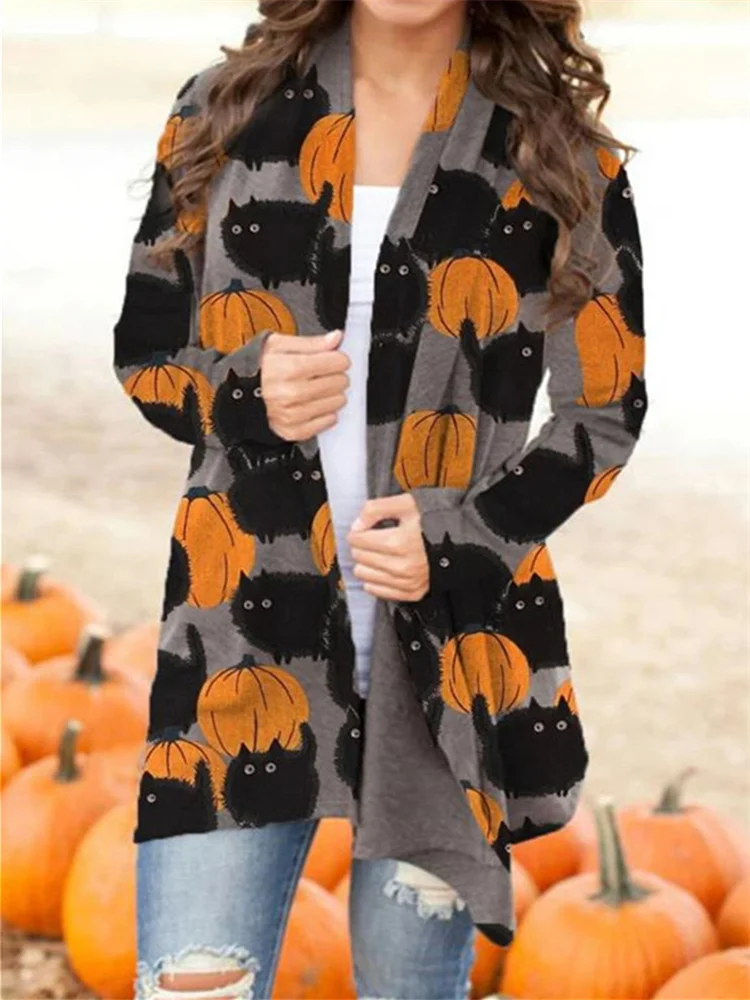 Halloween Black Cats Inspired Cardigan