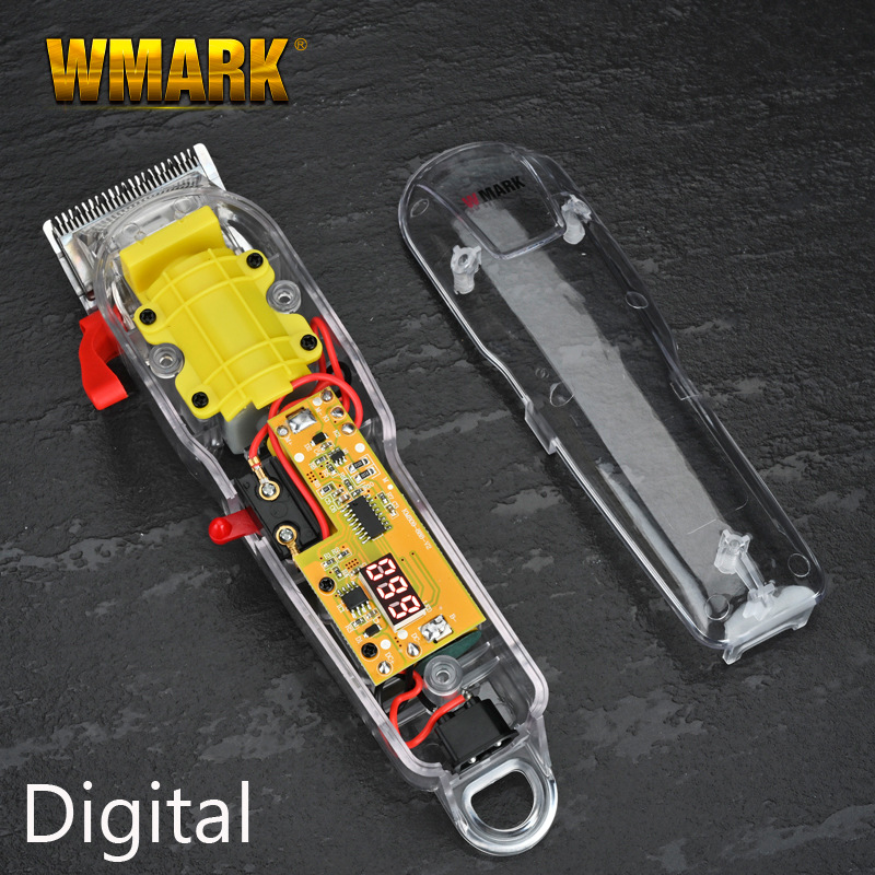 WMARK NG-118透明理发器数显理发剪充电推子发廊油头电推剪 Edog