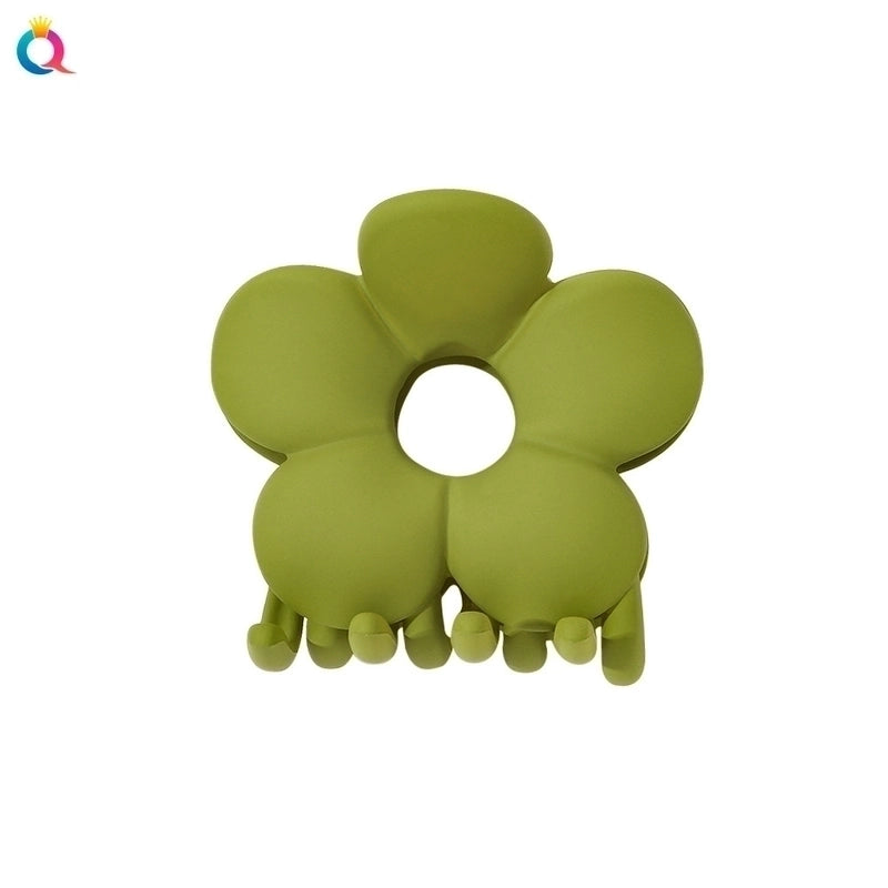 Frosted Candy Color Flower Shark Clip