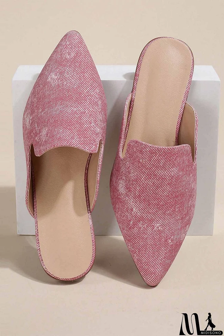 Pointed Toe Loafer Mules