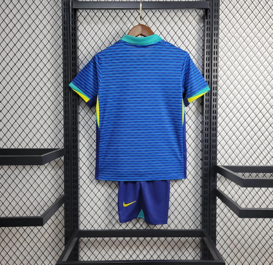 2024 Brazil Away Kids Kit Football jersey Thai Quality
