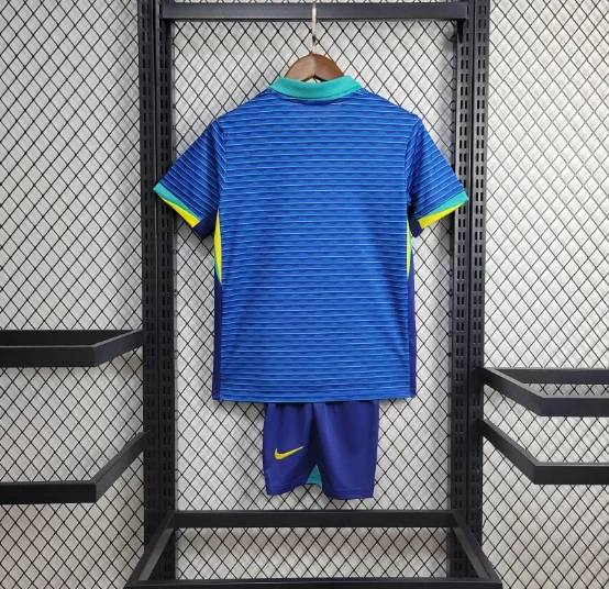 2024 Brazil Away Kids Kit Football jersey Thai Quality