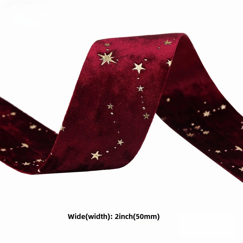 Yongjia Baotong Diy Hair Accessories Material Bronzing Velvet Double-sided Webbing Gold Diamond Velvet Cloth Accessories Ribbon