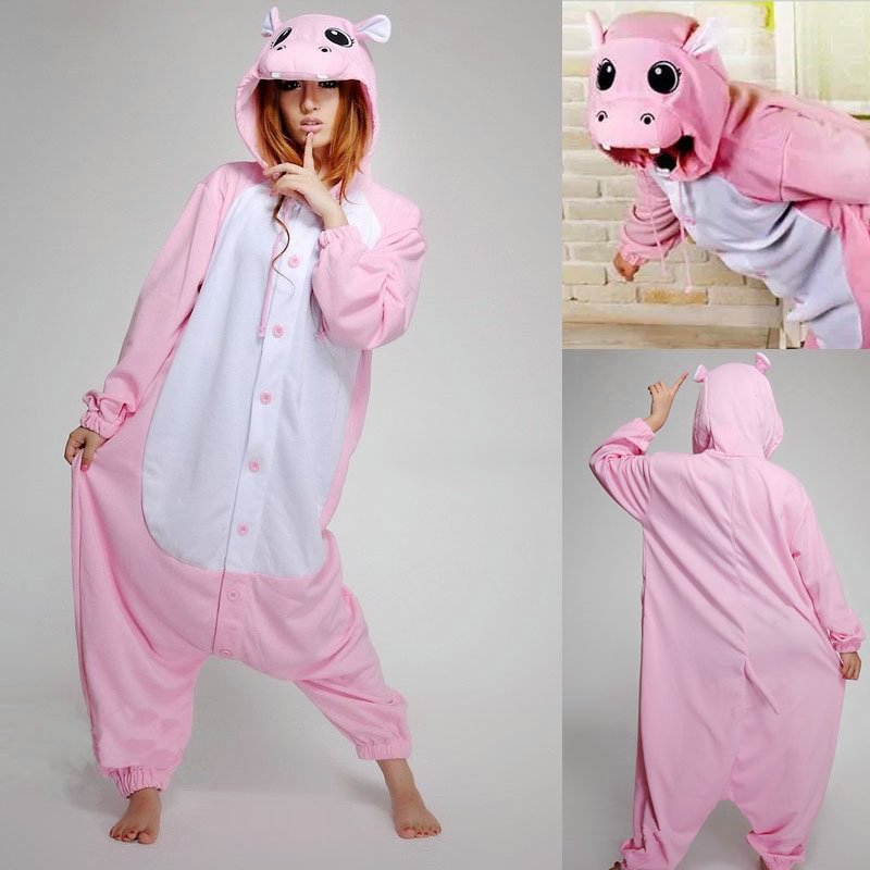 Animal Adult Hippo Onesies Hoodie kigurumi Pajamas costume-Pajamasbuy