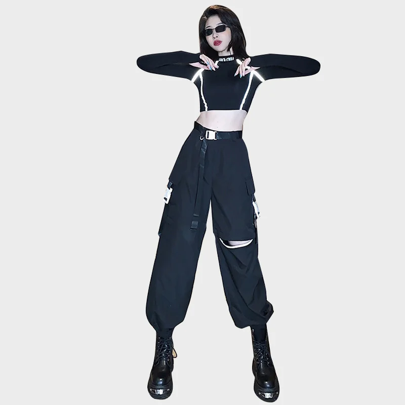Reflective Revealing Jazz Tug T-shirt Snap Flutter Removable Pants