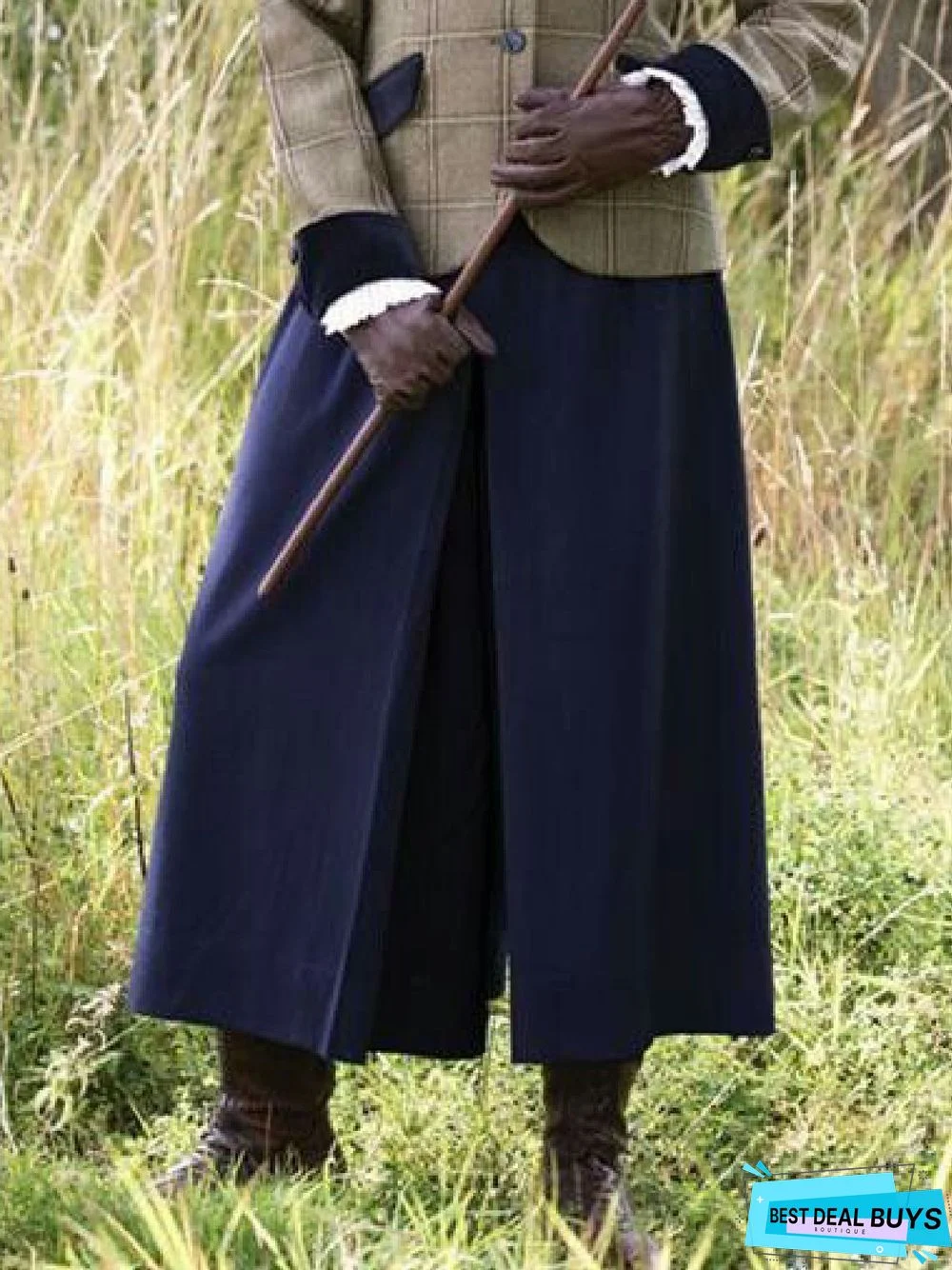 British Style Vintage Wide Leg Pants