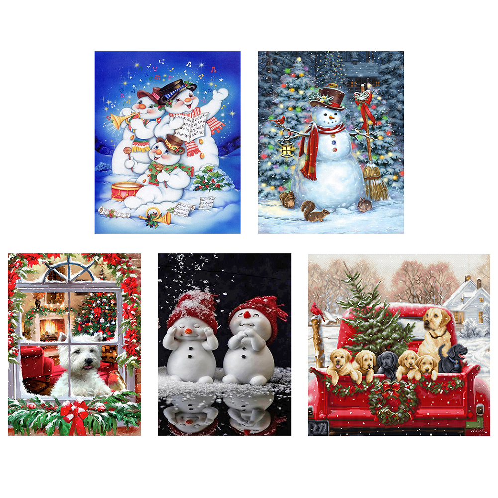 11CT Full Stamped Cross Stitch - Christmas Series Decoration Ornaments ...