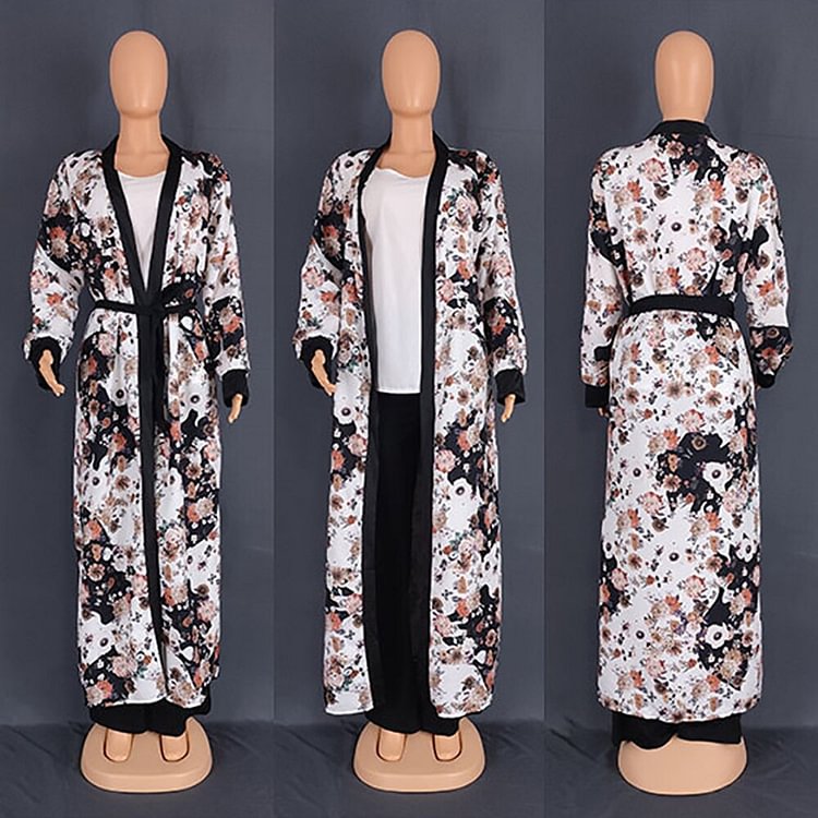 African Americans fashion QFY Muslim Dubai Abayas Islamic Clothes For Women Open Abaya + Vest + Pants 3PCS Set Musulman Ensembles Caftan Marocain Djellaba Ankara Style QueenFunky
