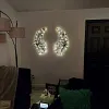 ✨Ailes d'ange noir Art des ailes en m&eacute;tal d&eacute;coration Murale avec lumi&egrave;res LED